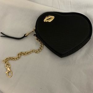 Juicy Couture Heart Wallet Purse Wristlet Black